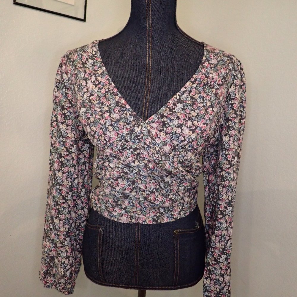 Long sleeve flower multicolor